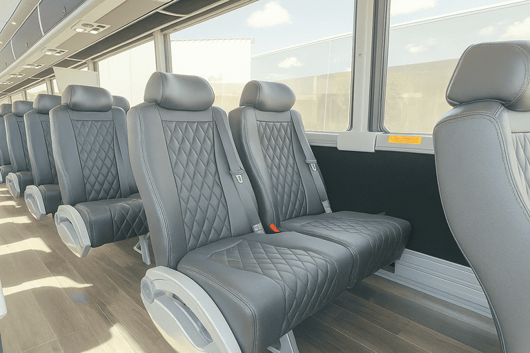 interior of Coach Bus Paterson charter bus