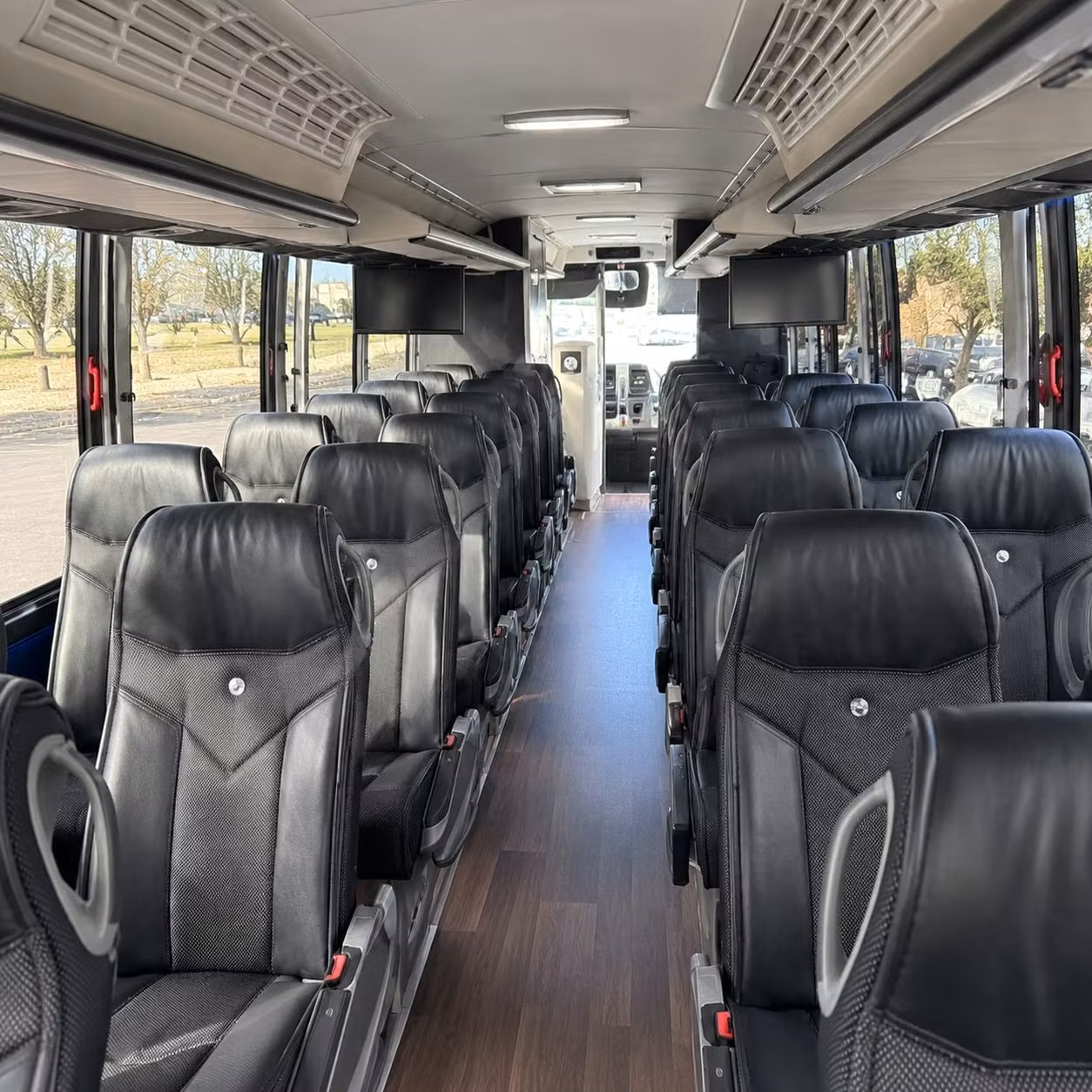 56 passenger charter bus interior